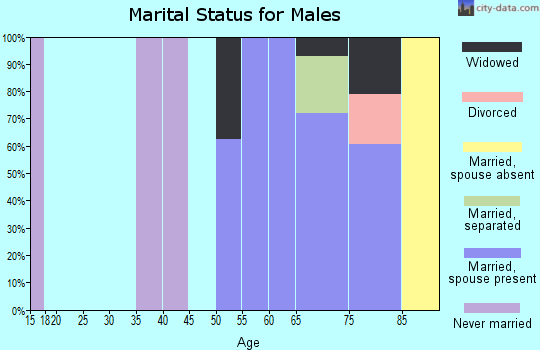 Zip code 97473 marital status for males