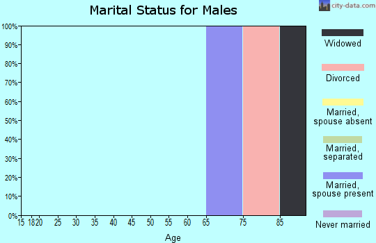 Zip code 97476 marital status for males