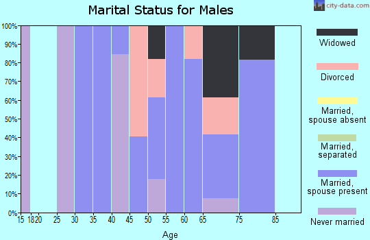 Zip code 97488 marital status for males