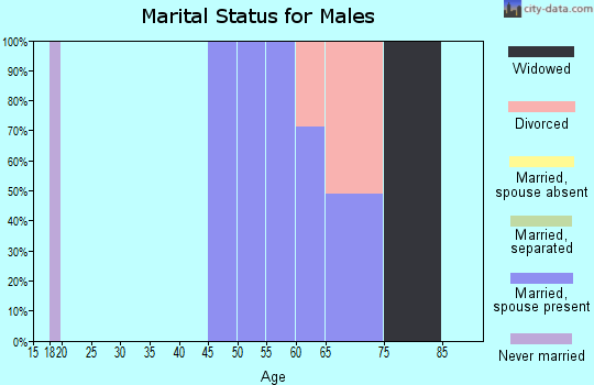 Zip code 97493 marital status for males