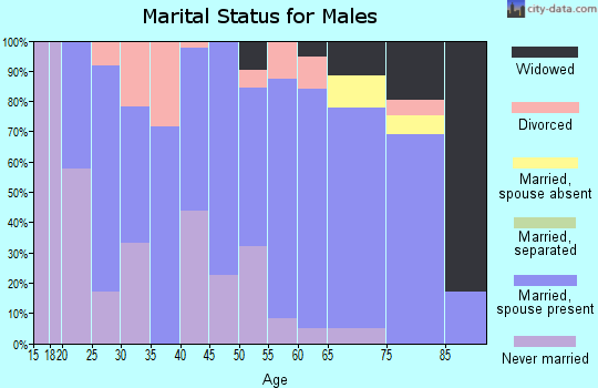 Zip code 97496 marital status for males