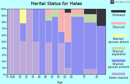 Zip code 97498 marital status for males