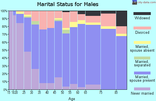 Zip code 97502 marital status for males