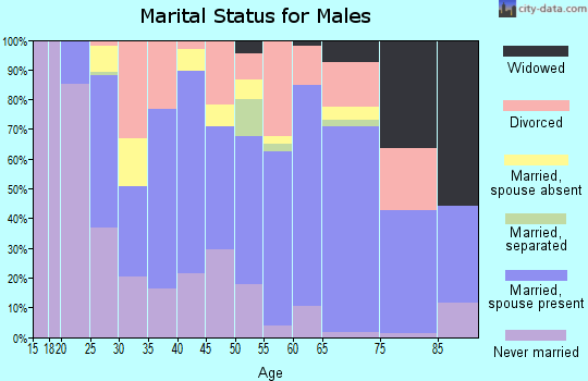Zip code 97503 marital status for males