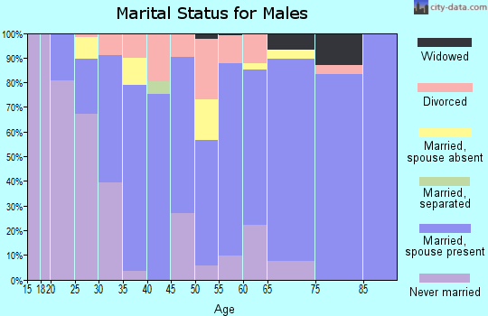 Zip code 97524 marital status for males