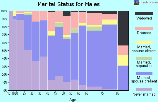 Zip code 97526 marital status for males
