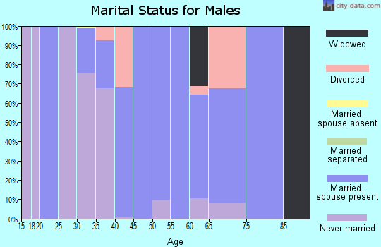 Zip code 97532 marital status for males