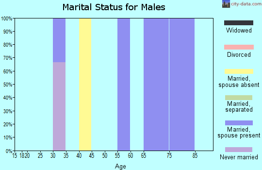 Zip code 97534 marital status for males