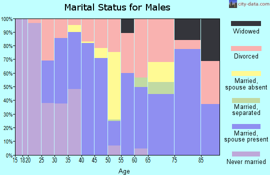 Zip code 97535 marital status for males
