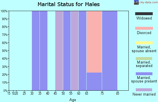Zip code 97625 marital status for males