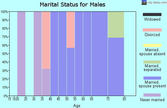 Zip code 97627 marital status for males
