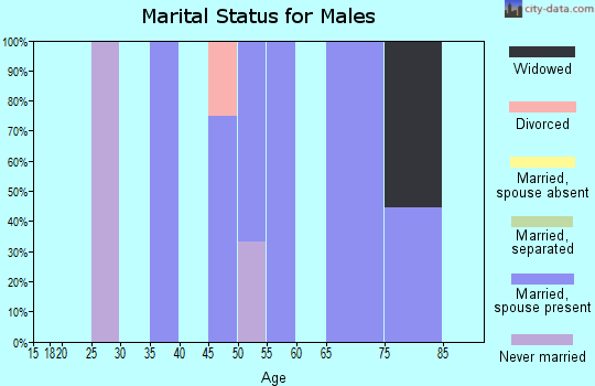 Zip code 97711 marital status for males