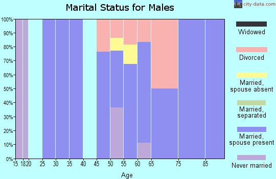Zip code 97721 marital status for males