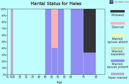 Zip code 97722 marital status for males