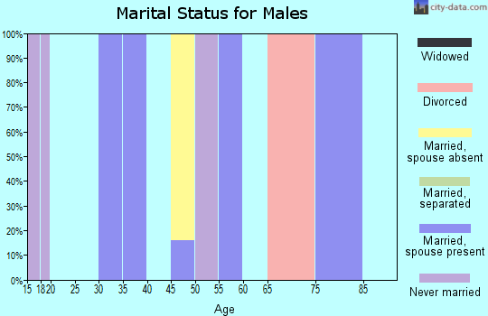 Zip code 97732 marital status for males