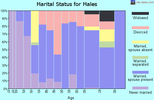 Zip code 97734 marital status for males