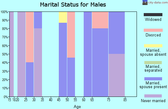Zip code 97736 marital status for males