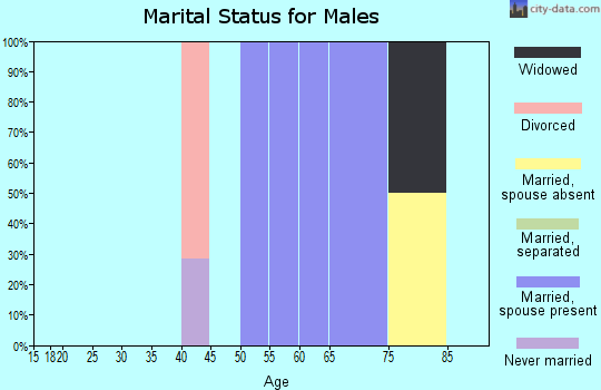Zip code 97737 marital status for males
