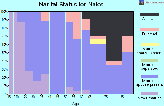 Zip code 97738 marital status for males