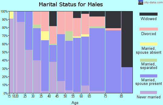 Zip code 97739 marital status for males