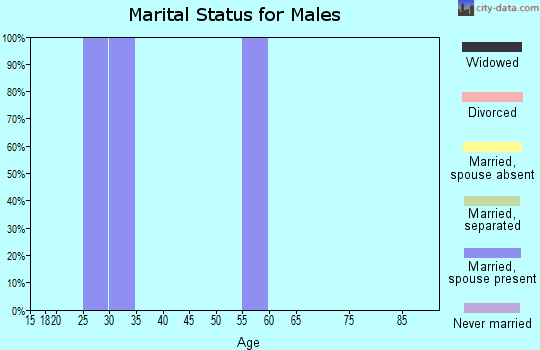 Zip code 97751 marital status for males