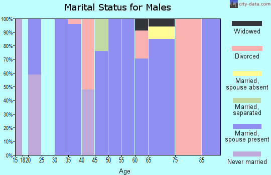 Zip code 97753 marital status for males