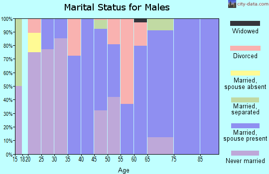 Zip code 97812 marital status for males