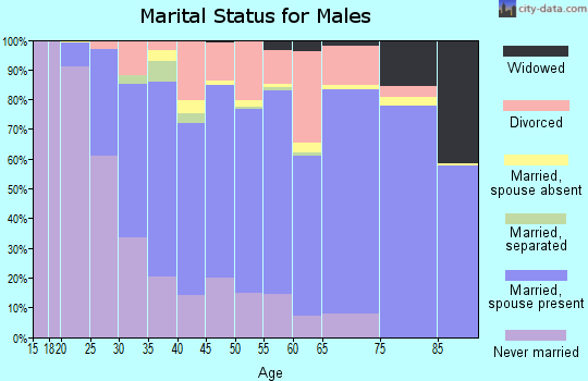 Zip code 97850 marital status for males