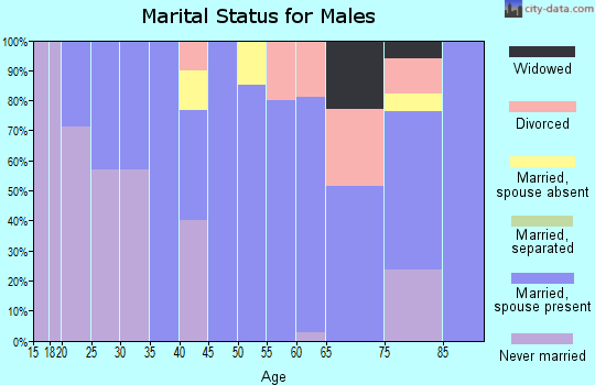 Zip code 97857 marital status for males