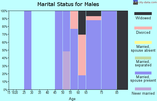 Zip code 97870 marital status for males
