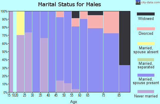 Zip code 97886 marital status for males