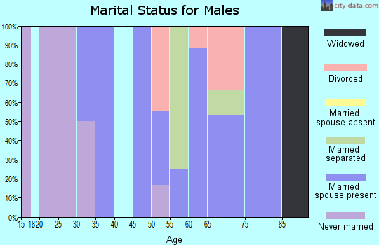 Zip code 97904 marital status for males