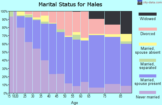 Zip code 98002 marital status for males