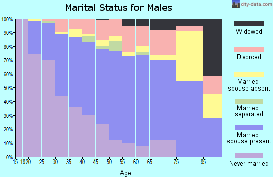 Zip code 98055 marital status for males