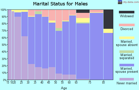 Zip code 98059 marital status for males