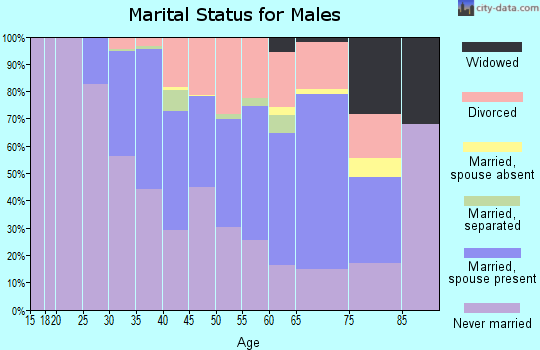 Zip code 98107 marital status for males