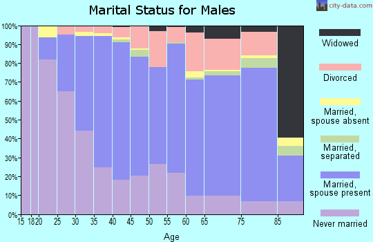 Zip code 98117 marital status for males