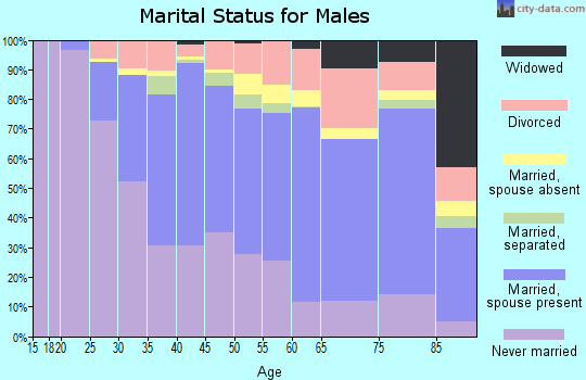 Zip code 98125 marital status for males