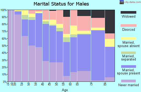 Zip code 98168 marital status for males