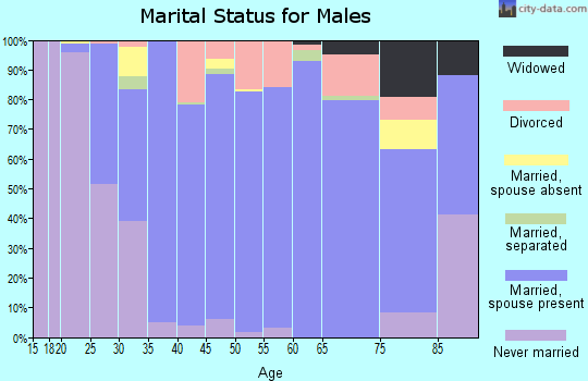 Zip code 98247 marital status for males