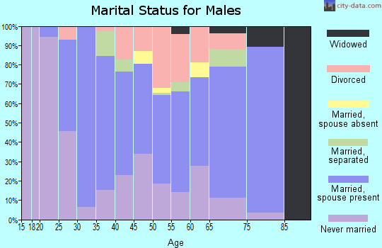Zip code 98251 marital status for males