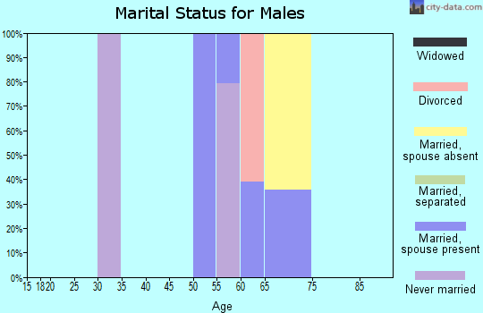 Zip code 98267 marital status for males