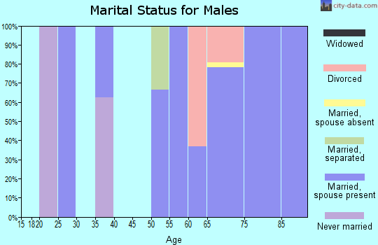 Zip code 98280 marital status for males