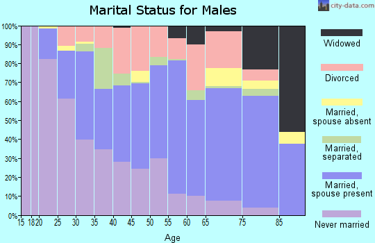 Zip code 98310 marital status for males
