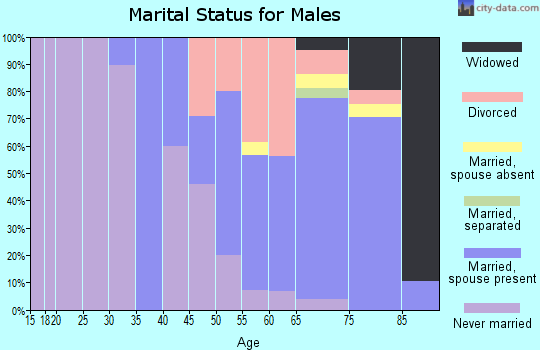 Zip code 98320 marital status for males
