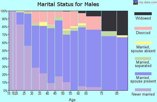 Zip code 98338 marital status for males