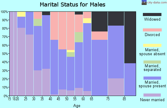 Zip code 98354 marital status for males