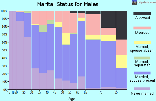 Zip code 98372 marital status for males