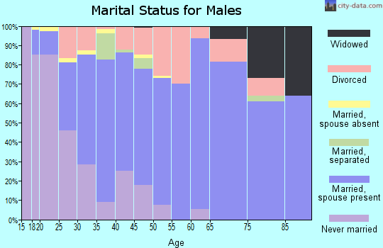 Zip code 98373 marital status for males