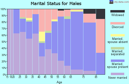 Zip code 98388 marital status for males